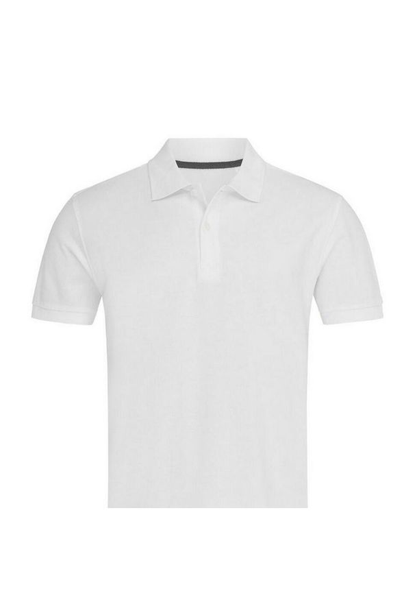 Stedman - Męska Koszulka Polo Henry. Typ kołnierza: polo. Kolor: biały