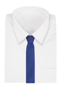 Krawat Męski - Alties - Niebiesko-Brązowy Melanż. Kolor: niebieski. Materiał: tkanina. Wzór: melanż. Styl: elegancki, wizytowy