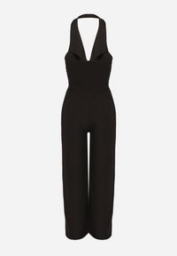 Born2be - Czarny Kombinezon Taliowany Ozdobiony Guzikami Niladwenna. Kolor: czarny. Wzór: aplikacja. Styl: elegancki #7