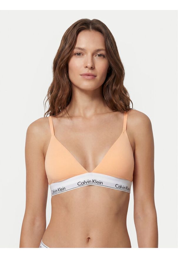 Calvin Klein Underwear Biustonosz braletka LV00QF8498 Pomarańczowy jasny. Kolor: pomarańczowy. Materiał: bawełna