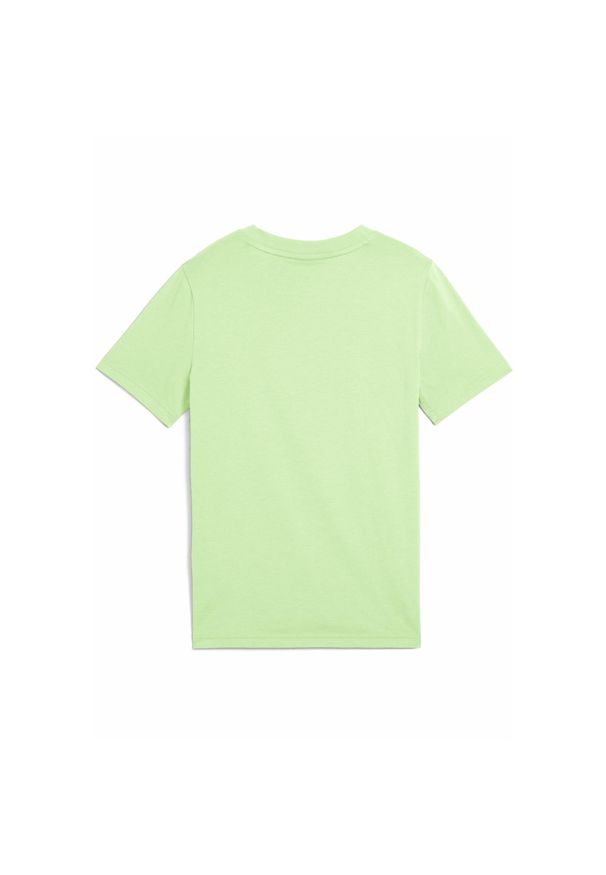 Puma - Młodzieżowa koszulka ESS z logo No. 1 PUMA Spring Fern Green. Kolor: zielony. Materiał: guma. Wzór: nadruk