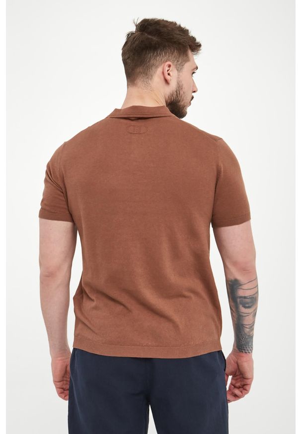 Liu Jo - Polo męskie lniane LIU JO. Typ kołnierza: polo. Materiał: len