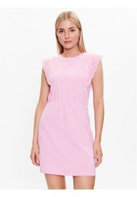 Vero Moda Sukienka codzienna Hollyn 10265206 Różowy Regular Fit. Okazja: na co dzień. Kolor: różowy. Materiał: bawełna. Typ sukienki: proste. Styl: casual #1