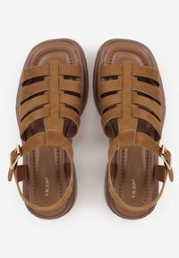 Born2be - Zielone Casualowe Sandały Gladiatorki VICES z Imitacji Zamszu Savaronei. Okazja: na co dzień. Zapięcie: pasek. Kolor: zielony. Materiał: zamsz. Sezon: lato. Styl: casual #6