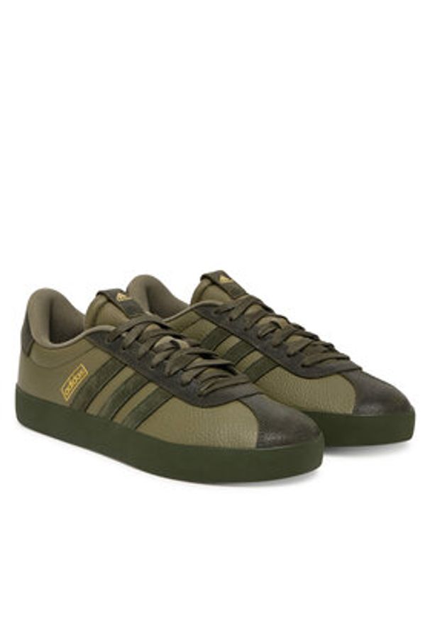 Adidas - adidas Sneakersy Vl Court 3.0 Shoes KI2118 Zielony. Kolor: zielony. Materiał: skóra
