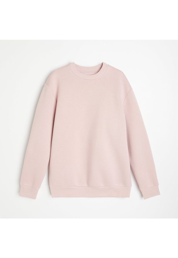 Reserved - Gładka bluza - Różowy. Kolor: różowy. Wzór: gładki
