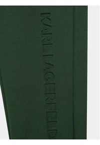 Karl Lagerfeld Kids Spodnie dresowe Z24161 D Zielony Regular Fit. Kolor: zielony. Materiał: bawełna
