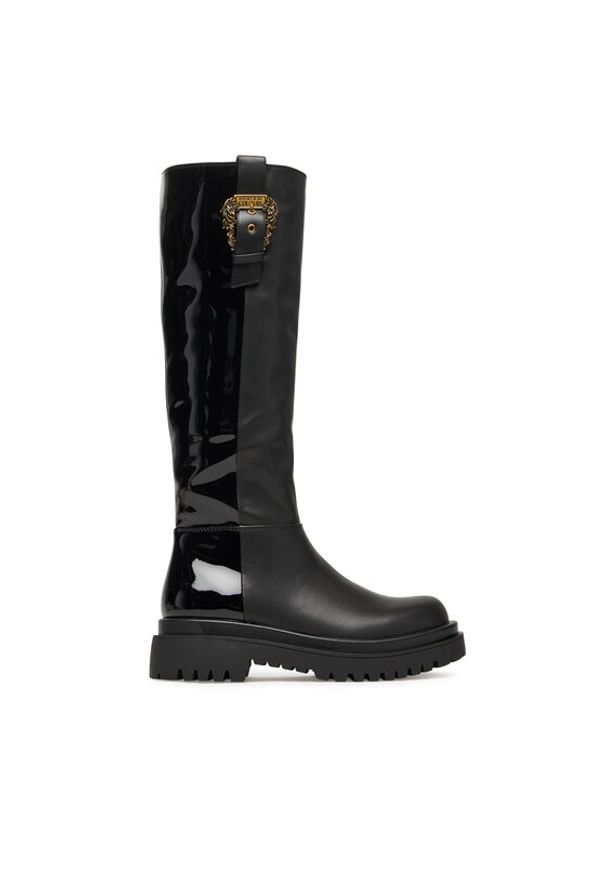 Versace Jeans Couture Kozaki 79VA3S65 Czarny. Kolor: czarny. Materiał: skóra