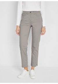 bonprix - Dżinsy z prostą nogawką, mid waist, ze stretchem. Kolor: szary #1