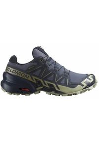 salomon - Buty do biegania męskie Salomon Speedcross 6 Gtx Gore-tex. Kolor: wielokolorowy, brązowy, szary, beżowy, niebieski. Materiał: materiał. Szerokość cholewki: normalna. Technologia: Gore-Tex. Model: Salomon Speedcross