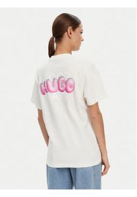 Hugo - HUGO T-Shirt Vintage Tee 50537239 Biały Relaxed Fit. Kolor: biały. Materiał: bawełna. Styl: vintage #3