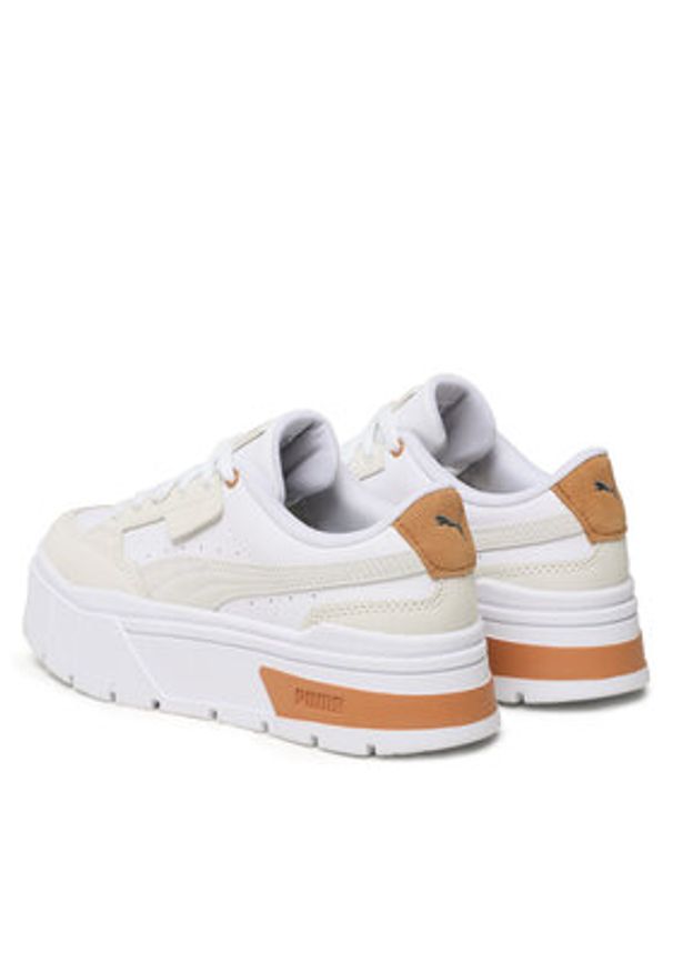 Puma Sneakersy Mayze Stack Luxe 389853 05 Biały. Kolor: biały. Materiał: zamsz, skóra