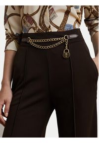 Lauren Ralph Lauren - LAUREN RALPH LAUREN Spodnie materiałowe 200953573001 Brązowy Wide Leg. Kolor: brązowy. Materiał: syntetyk #4