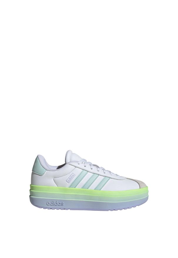 Adidas - Buty VL Court Bold Lifestyle Kids. Okazja: na co dzień. Kolor: biały, wielokolorowy, niebieski, fioletowy. Materiał: materiał