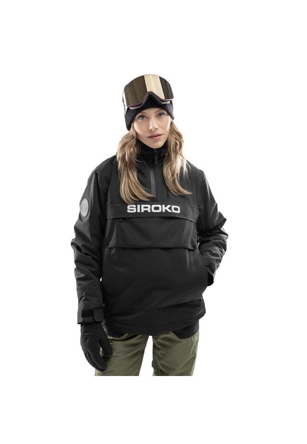 SIROKO - Kurtka snowboardowa damska W6-W Bruson. Kolor: czarny. Sezon: zima. Sport: snowboard