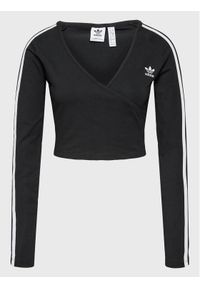 Adidas - adidas Bluzka IB7312 Czarny Slim Fit. Kolor: czarny. Materiał: bawełna
