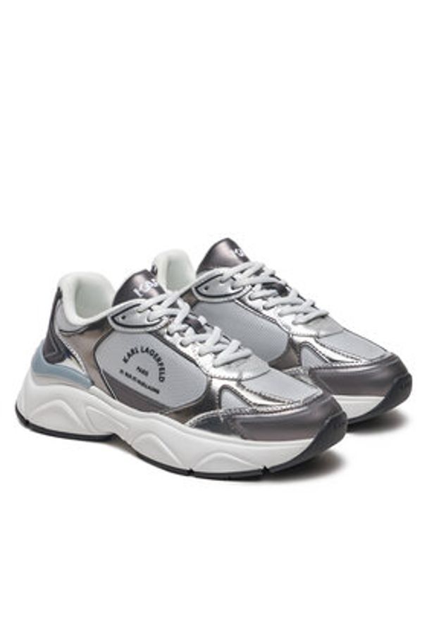 Karl Lagerfeld - KARL LAGERFELD Sneakersy Komet KL65638M Srebrny. Kolor: srebrny. Materiał: skóra