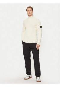 Stone Island Golf 8115552C2 Écru Regular Fit. Typ kołnierza: golf. Materiał: wełna #5