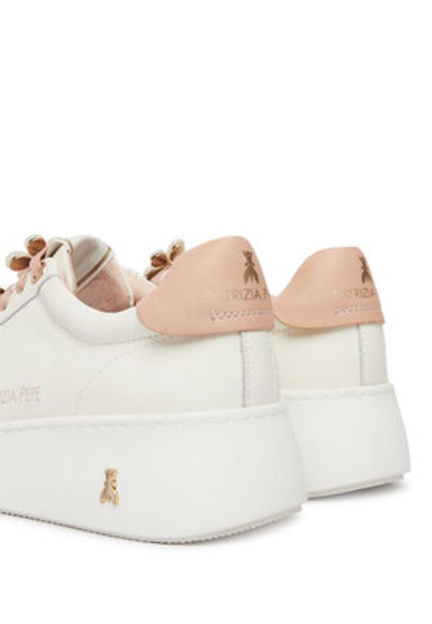 Patrizia Pepe Sneakersy PPJ353.09 Biały. Kolor: biały. Materiał: skóra