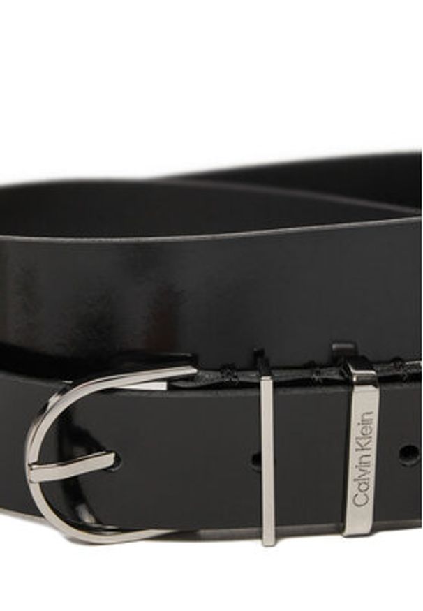Calvin Klein Pasek Damski K60K612385 Czarny. Kolor: czarny. Materiał: skóra