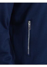 Ombre Clothing - Bluza męska rozpinana bomberka - ciemnoniebieska V2 OM-SSZP-22FW-011 - L. Kolor: niebieski. Materiał: poliester, bawełna #6