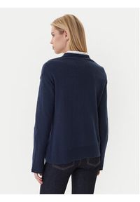 TOMMY HILFIGER - Tommy Hilfiger Sweter WW0WW46438 Granatowy Regular Fit. Kolor: niebieski. Materiał: wełna #3