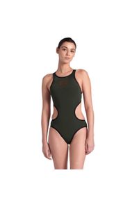 Strój Kąpielowy damski Arena One Biglogo One Piece. Kolor: zielony. Materiał: materiał #1