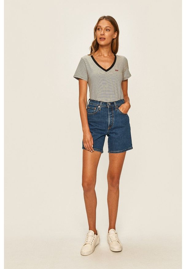 Levi's® - Levi's - Szorty jeansowe 501. Okazja: na co dzień, na spotkanie biznesowe. Kolor: niebieski. Materiał: jeans. Styl: biznesowy, casual