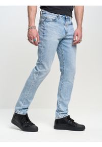 Big-Star - Spodnie jeans męskie Harper 173. Stan: podwyższony. Kolor: niebieski. Sezon: lato. Styl: retro, vintage