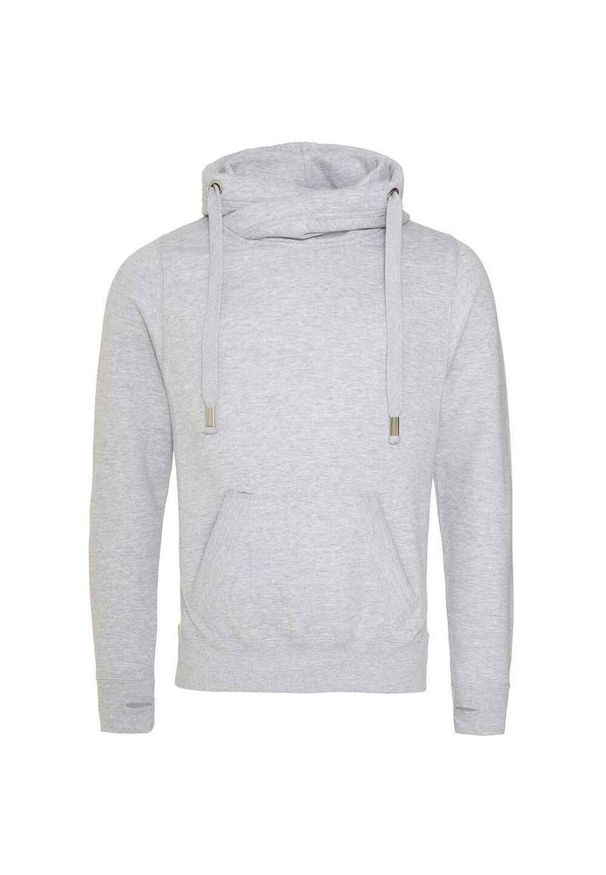 AWDIS - Wrzosowa Bluza Z Kapturem Z Krzyżem Unisex Dla Dorosłych. Typ kołnierza: kaptur. Kolor: szary