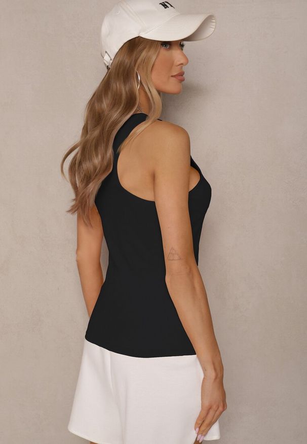 Renee - Czarny Tank Top z Bawełny Basic Emiaris. Okazja: na co dzień, do pracy. Kolor: czarny. Materiał: bawełna. Styl: klasyczny, casual