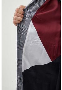 TOMMY HILFIGER - Tommy Hilfiger płaszcz z domieszką wełny kolor granatowy przejściowy. Okazja: na co dzień. Kolor: niebieski. Materiał: wełna. Długość rękawa: raglanowy rękaw. Styl: casual #3