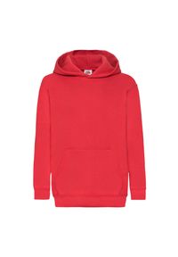FRUIT OF THE LOOM - Lekka Bluza Z Kapturem Dla Dzieci. Typ kołnierza: kaptur. Kolor: czerwony