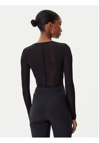 Elisabetta Franchi Body BO-016-57E2-V390 Czarny Slim Fit. Kolor: czarny. Materiał: wiskoza