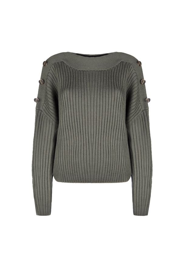 Marciano Guess Sweter. Materiał: prążkowany, dzianina. Wzór: aplikacja, ze splotem