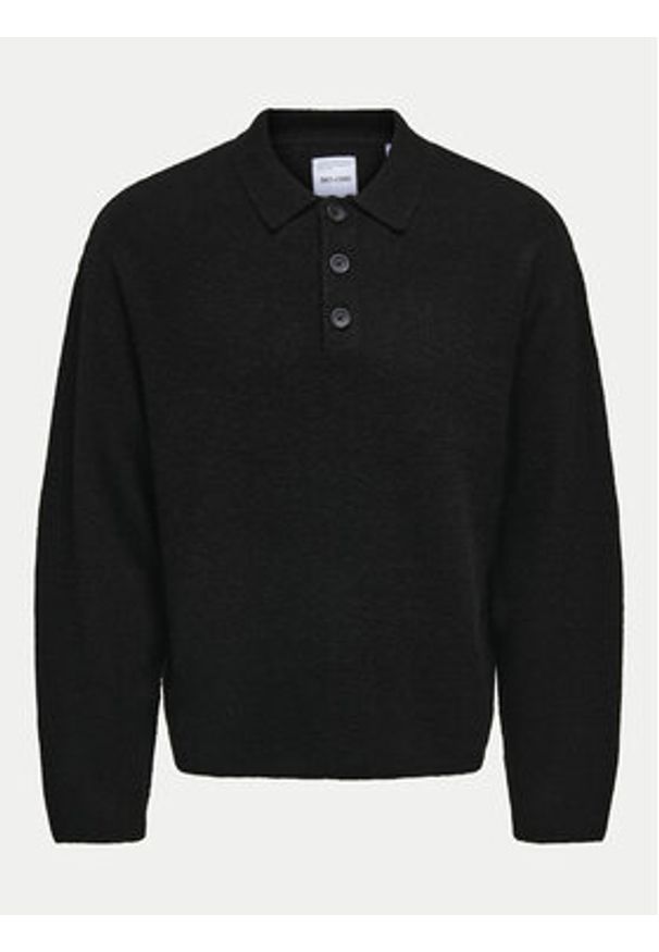 Only & Sons Sweter 22031550 Czarny Regular Fit. Kolor: czarny. Materiał: syntetyk