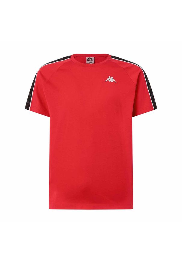 Koszulka Kappa Coen Slim 222 Banda. Kolor: wielokolorowy, czarny, czerwony. Sport: fitness