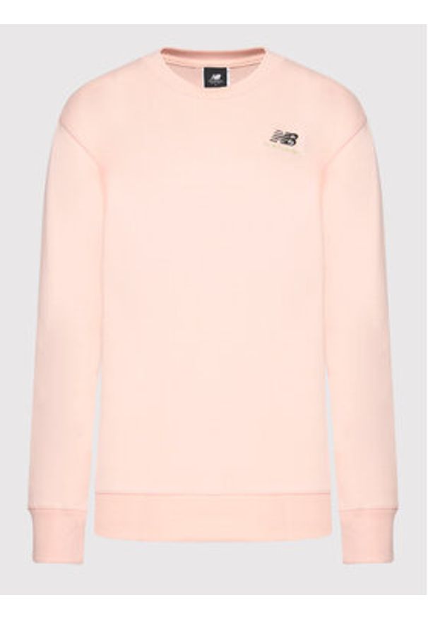 New Balance Bluza Unisex UT21501 Różowy Relaxed Fit. Kolor: różowy. Materiał: syntetyk