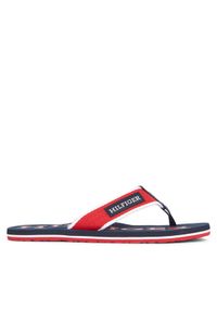 TOMMY HILFIGER - Tommy Hilfiger Japonki Patch Hilfiger Beach Sandal FM0FM05024 Czerwony. Kolor: czerwony