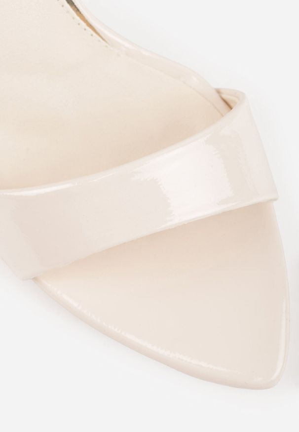 Born2be - Beżowe Sandały na Szpilce VICES Eleganckie ze Sprzączką przy Kostce Agereia. Okazja: na co dzień. Zapięcie: sprzączka. Kolor: beżowy. Materiał: jeans. Obcas: na szpilce. Styl: elegancki