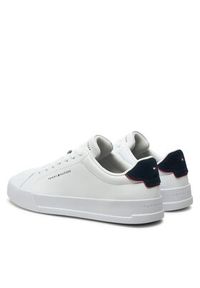 TOMMY HILFIGER - Tommy Hilfiger Sneakersy Th Court Lth Detail Ess FM0FM05367 Biały. Kolor: biały. Materiał: skóra #6