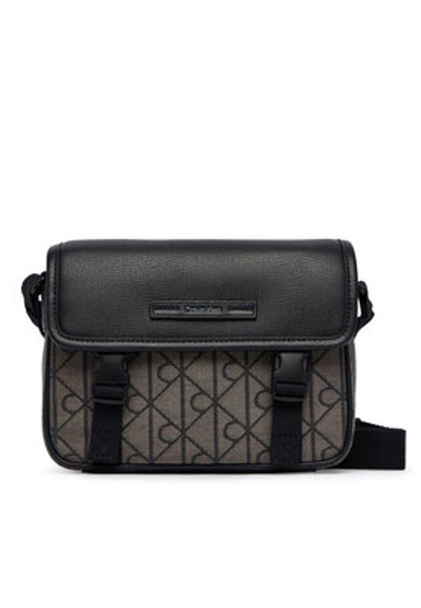 Calvin Klein Saszetka Mixed Emblem Aop LV04D3451G Beżowy. Kolor: beżowy. Materiał: materiał