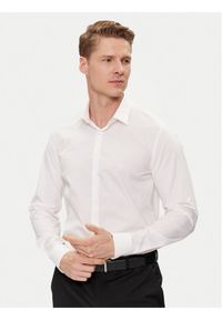 Calvin Klein Koszula K10K112587 Biały Slim Fit. Kolor: biały. Materiał: bawełna #1