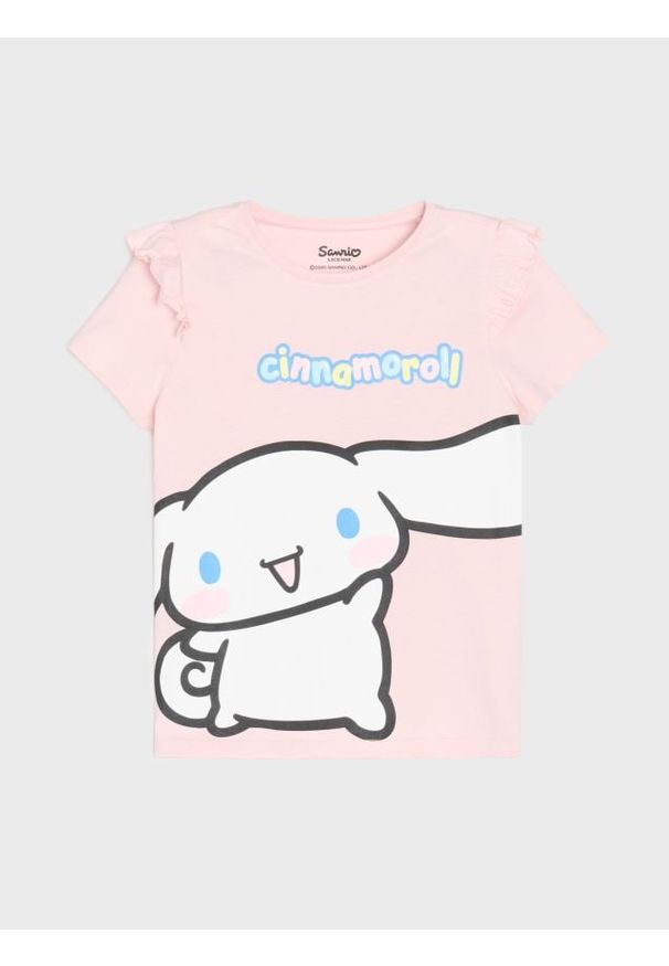 Sinsay - Koszulka Hello Kitty - różowy. Kolor: różowy. Wzór: motyw z bajki