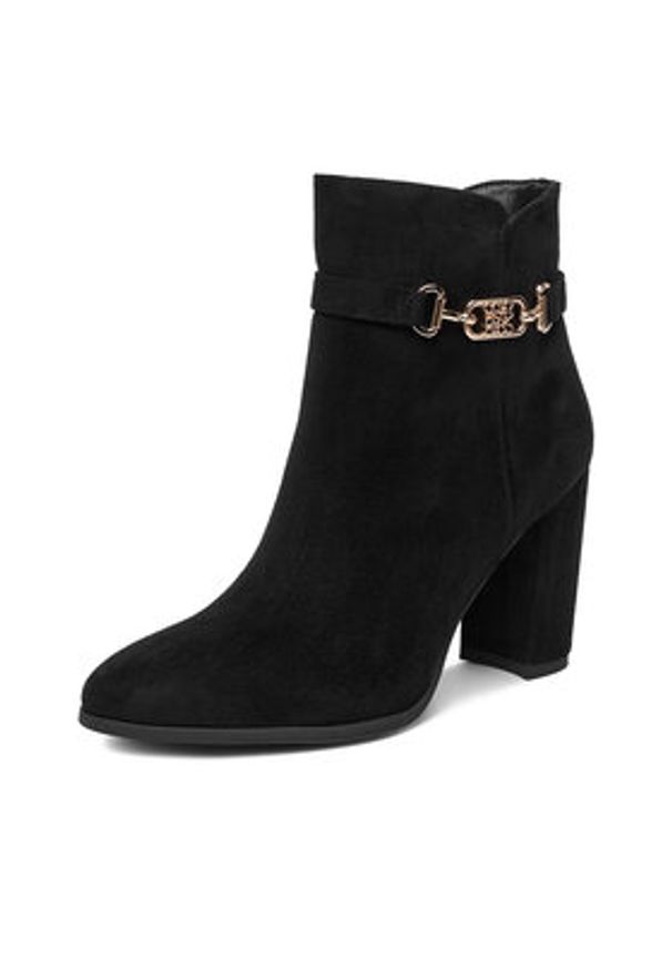 Nine West Botki CEO-ZAINA-01 Czarny. Kolor: czarny. Materiał: materiał