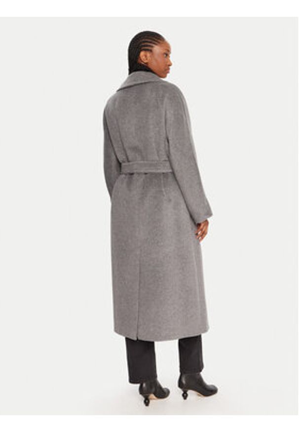 Weekend Max Mara Płaszcz wełniany Tempera 2525016082 Szary Regular Fit. Kolor: szary. Materiał: wełna