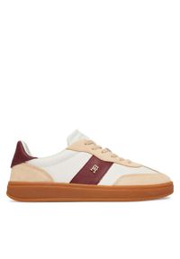 TOMMY HILFIGER - Tommy Hilfiger Sneakersy Premium Heritage FW0FW09497 Beżowy. Kolor: beżowy. Materiał: skóra #1