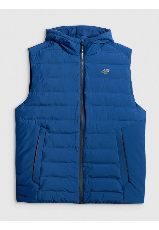 4f - 4F Bezrękawnik z wypełnieniem syntetycznym męski - granatowy M. Kolor: niebieski. Materiał: syntetyk. Długość rękawa: bez rękawów
