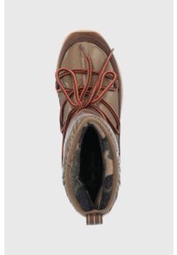 Pepe Jeans Śniegowce kolor brązowy. Nosek buta: okrągły. Zapięcie: sznurówki. Kolor: brązowy. Materiał: guma #5
