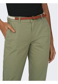 only - ONLY Spodnie materiałowe 15218519 Zielony Regular Fit. Kolor: zielony. Materiał: bawełna #6
